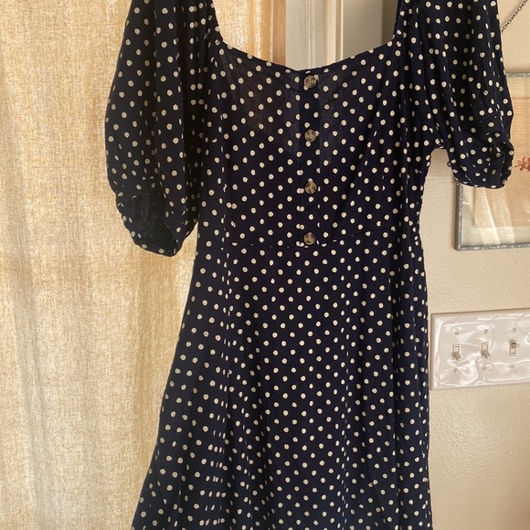 Vera Moda smoked polka dot fit and flare dress - Picture 3 of 6